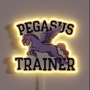 Pegasus Trainer RGB Neon Sign