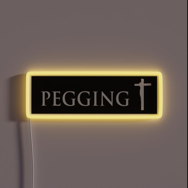 Pegging Cross RGB Neon Sign