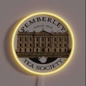 Pemberley Tea Society Since 1813 Pride And Prejudice BLACK TEXT ON COLORED RGB Neon Sign Pemberley Tea Society Since 1813 Pride And Prejudice BLACK TEXT ON COLORED RGB Neon Sign