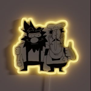 Peppino And Anton From Pizza Tower And Anton Blast RGB Neon Sign