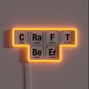 Periodic Table Craft Beer RGB Neon Sign