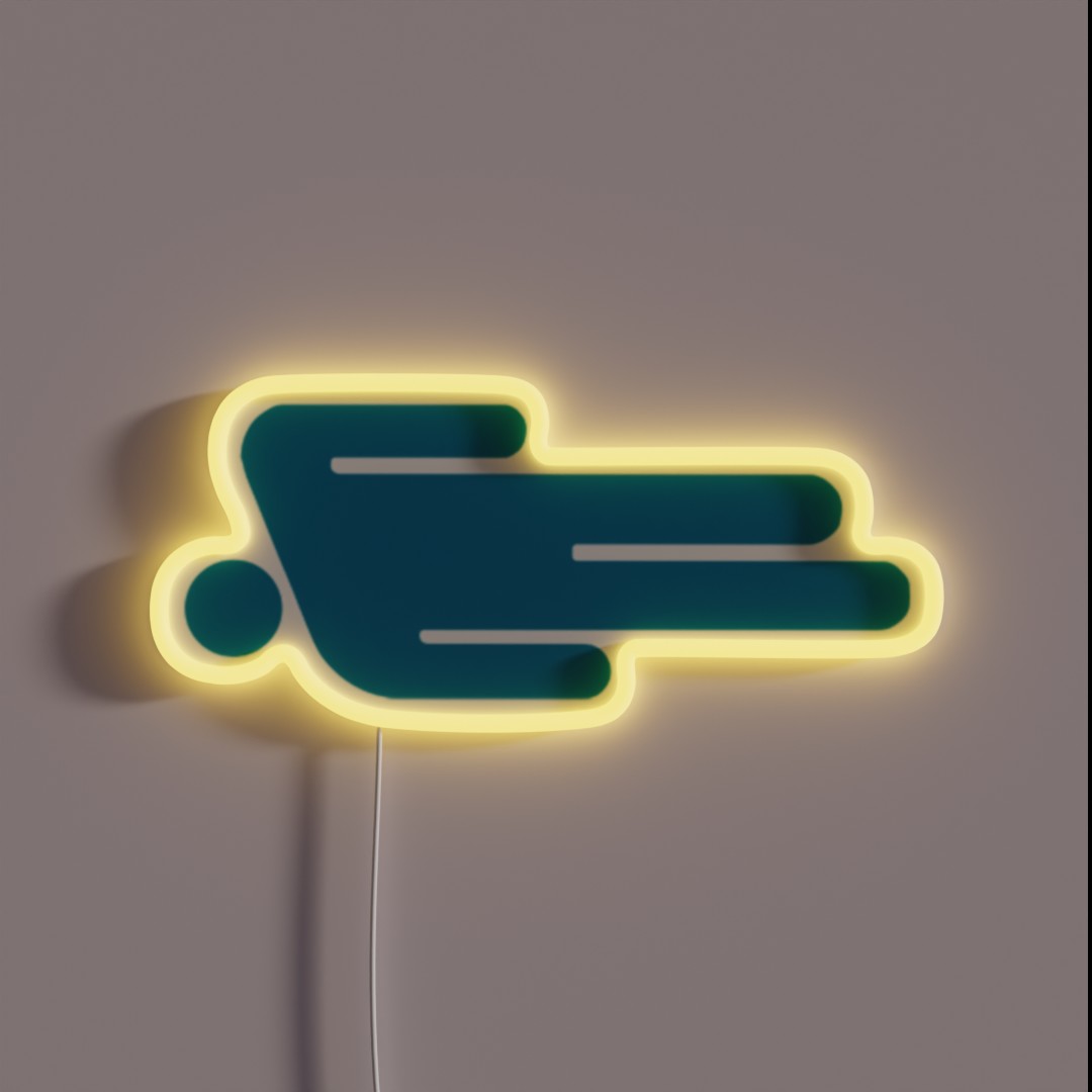 Person Silhouette Figure Lying Down Blue RGB Neon Sign Person Silhouette Figure Lying Down Blue RGB Neon Sign