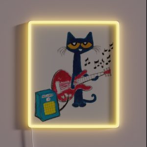 Pete The Funky Cat Drawing RGB Neon Sign Pete The Funky Cat Drawing RGB Neon Sign