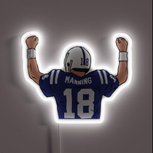 Peyton Manning Celebration RGB Neon Sign