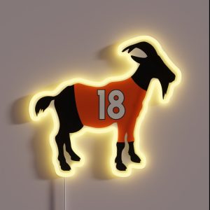 Peyton Manning GOAT RGB Neon Sign