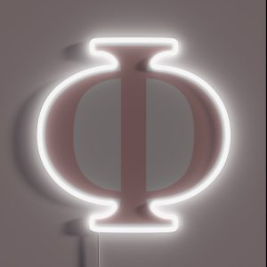 Phi Millennial Pink Greek Letter RGB Neon Sign
