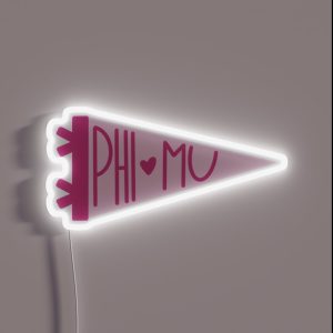 Phi Mu Banner RGB Neon Sign