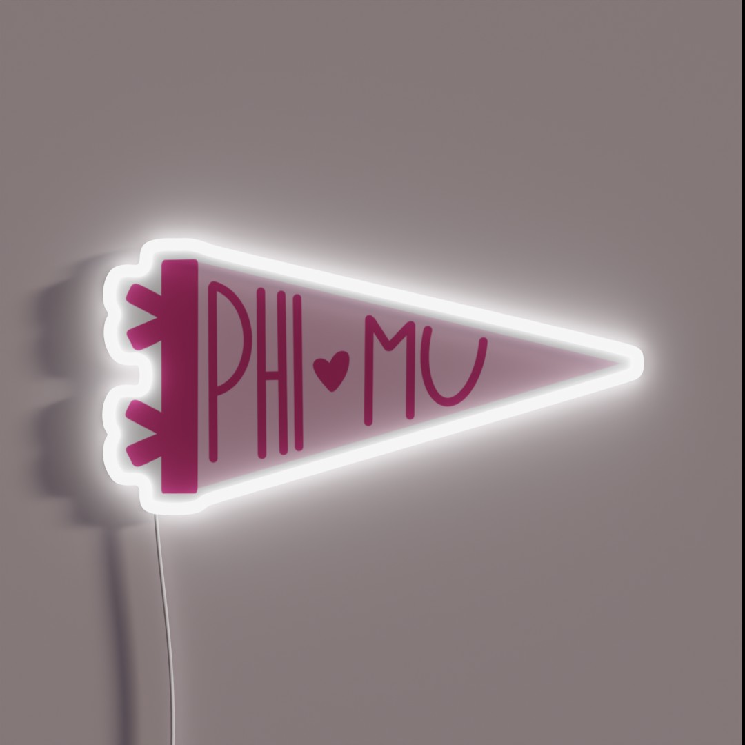 Phi Mu Banner RGB Neon Sign Phi Mu Banner RGB Neon Sign