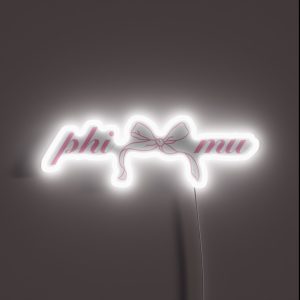 Phi Mu Bow RGB Neon Sign