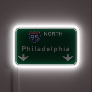 Philadelphia Road Sign RGB Neon Sign