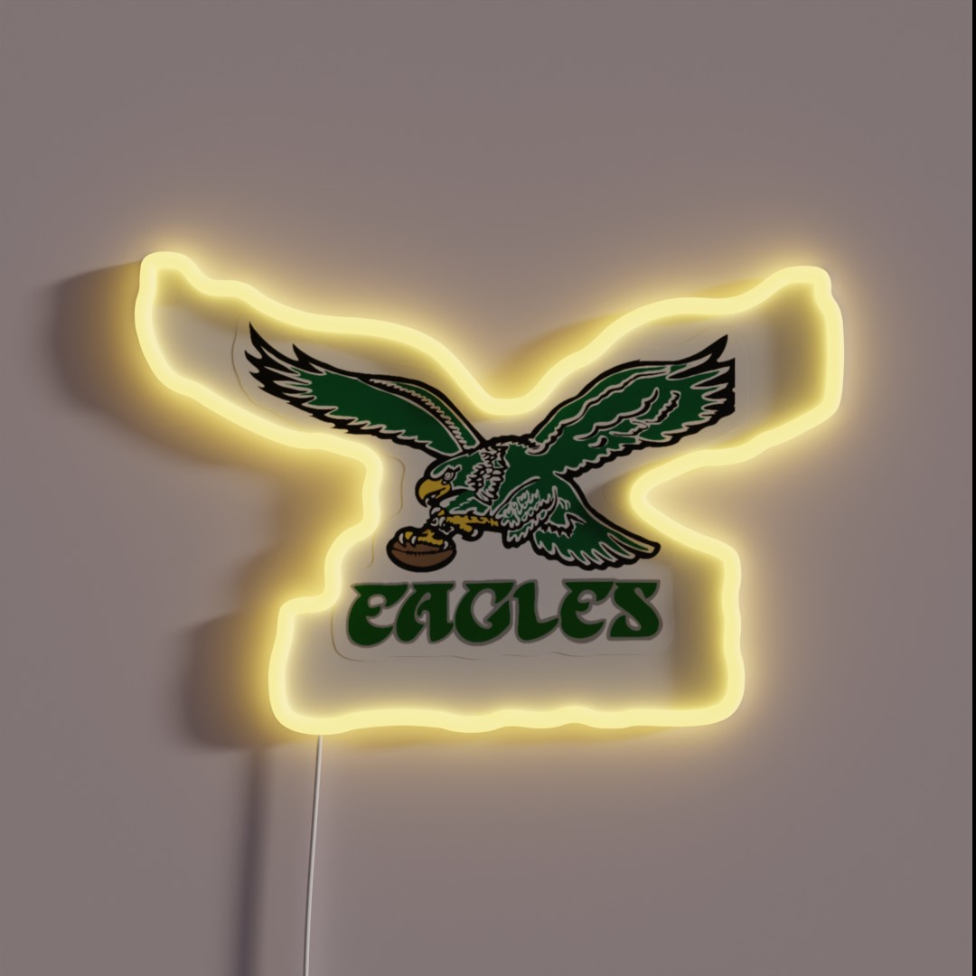 Philadelphia Vintage Eagles Logo RGB Neon Sign Philadelphia Vintage Eagles Logo RGB Neon Sign