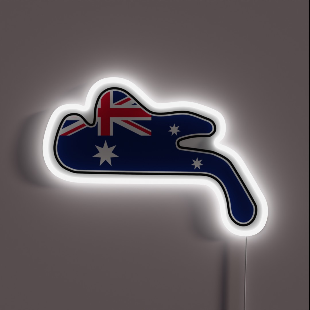 Philip Island Grand Prix Circuit Flag RGB Neon Sign Philip Island Grand Prix Circuit Flag RGB Neon Sign