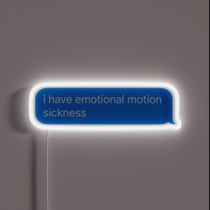 Phoebe Bridgers Motion Sickness Lyrics Text RGB Neon Sign