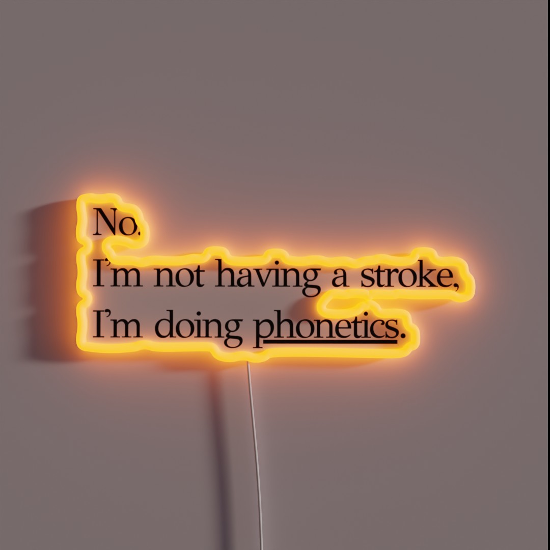 Phonetics RGB Neon Sign Phonetics RGB Neon Sign