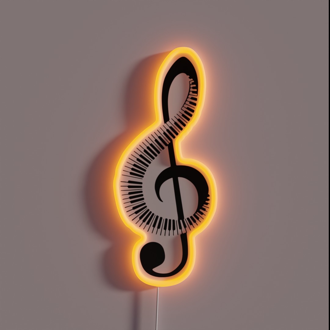 Piano Note RGB Neon Sign Piano Note RGB Neon Sign