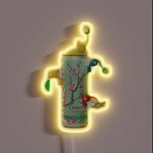 Pikmin On A Green Tea Can RGB Neon Sign