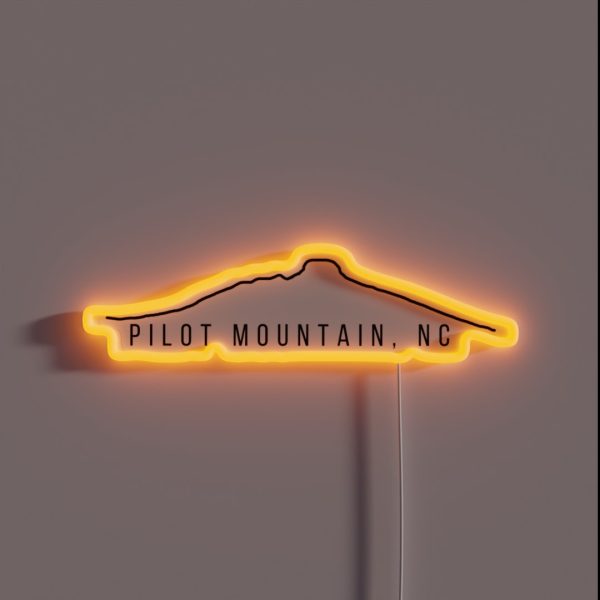 Pilot Mountain North Carolina RGB Neon Sign