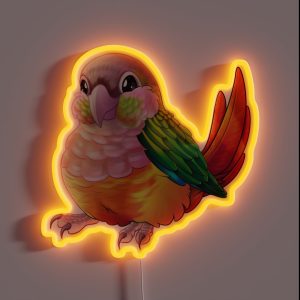 Pineapple Green Cheek Conure Recolour RGB Neon Sign