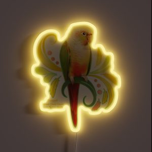 Pineapple Green Cheek Conure RGB Neon Sign