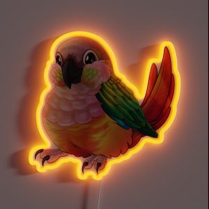 Pineapple Green Cheek Conure RGB Neon Sign