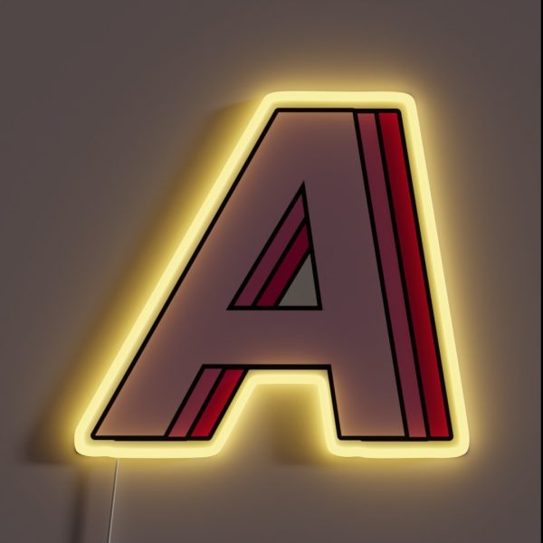 Pink A RGB Neon Sign