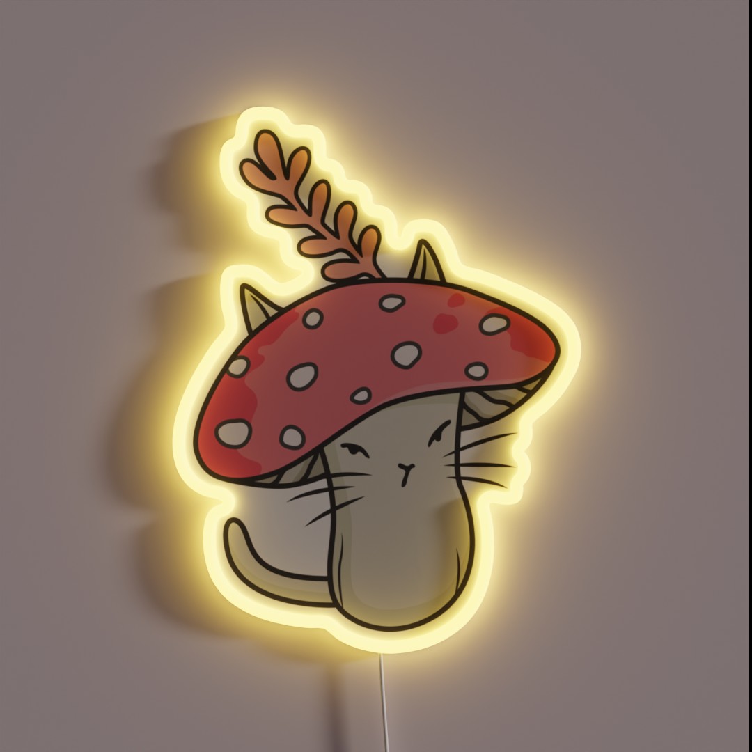 Pink Amanita Catshroom RGB Neon Sign Pink Amanita Catshroom RGB Neon Sign