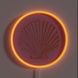 Pink And Orange Seashell RGB Neon Sign Pink And Orange Seashell RGB Neon Sign