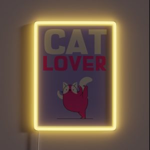 Pink And Purple Cat Lover Yoga Illustration Pet RGB Neon Sign Pink And Purple Cat Lover Yoga Illustration Pet RGB Neon Sign