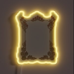 Pink Art Nouveau Frame RGB Neon Sign Pink Art Nouveau Frame RGB Neon Sign