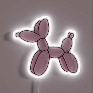Pink Balloon Animal RGB Neon Sign