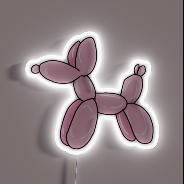 Pink Balloon Animal RGB Neon Sign