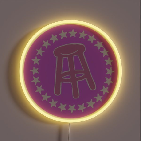 Pink Barstool Icon RGB Neon Sign