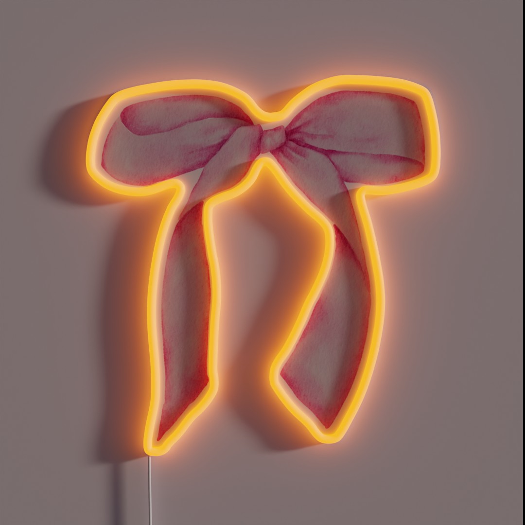 Pink Bow Aesthetic Sofia Coppola Who RGB Neon Sign Pink Bow Aesthetic Sofia Coppola Who RGB Neon Sign