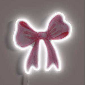 Pink Bow Coquette Collection RGB Neon Sign