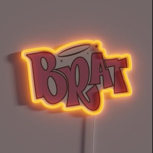 Pink Brat Logo RGB Neon Sign