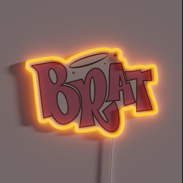 Pink Brat Logo RGB Neon Sign