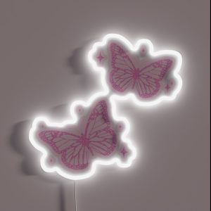 Pink Butterflies RGB Neon Sign