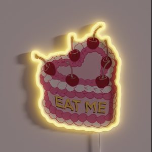 Pink Cake Eat Me RGB Neon Sign