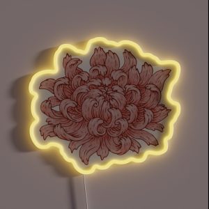 Pink Chrysanthemum RGB Neon Sign