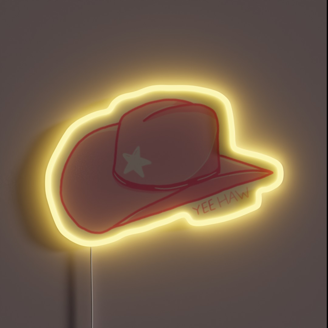 Pink Cowboy Hat RGB Neon Sign Pink Cowboy Hat RGB Neon Sign