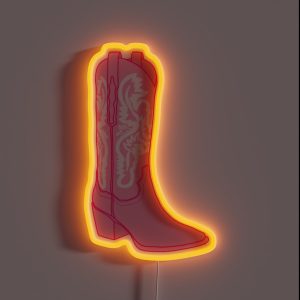 Pink Cowgirl Boot RGB Neon Sign