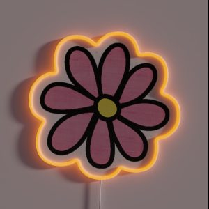 Pink Daisy RGB Neon Sign