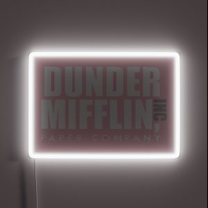Pink Dunder Mifflin Logo RGB Neon Sign Pink Dunder Mifflin Logo RGB Neon Sign