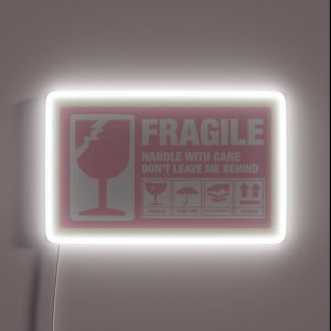 Pink FRAGILE Sign RGB Neon Sign Pink FRAGILE Sign RGB Neon Sign