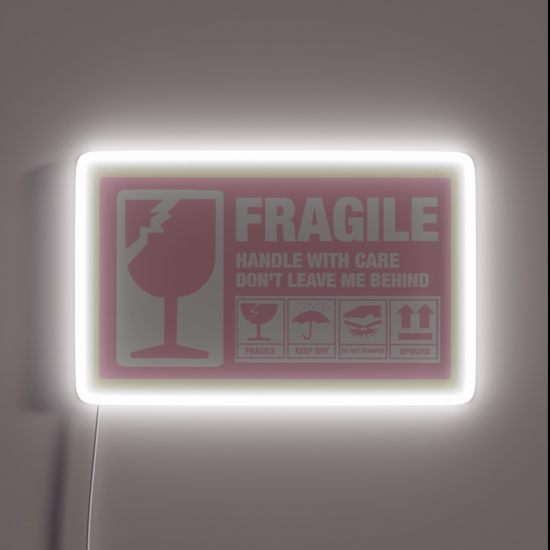 Pink FRAGILE Sign RGB Neon Sign Pink FRAGILE Sign RGB Neon Sign