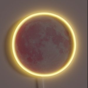 Pink Full Moon RGB Neon Sign