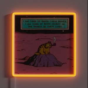 Pink Garfil Art RGB Neon Sign