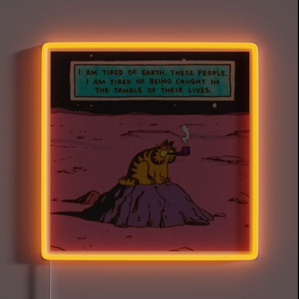 Pink Garfil Art RGB Neon Sign