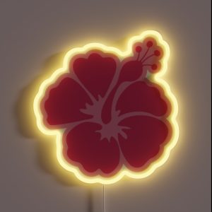 Pink Hibiscus Flower RGB Neon Sign Pink Hibiscus Flower RGB Neon Sign
