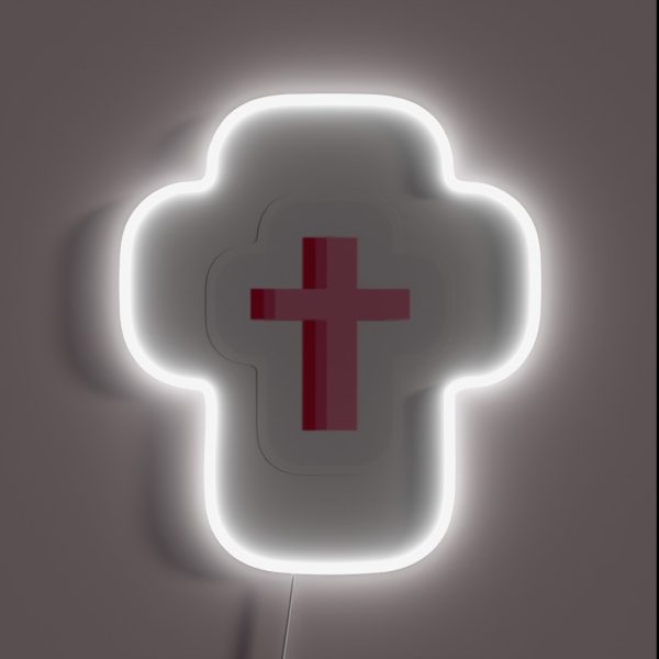 Pink Holy Cross RGB Neon Sign